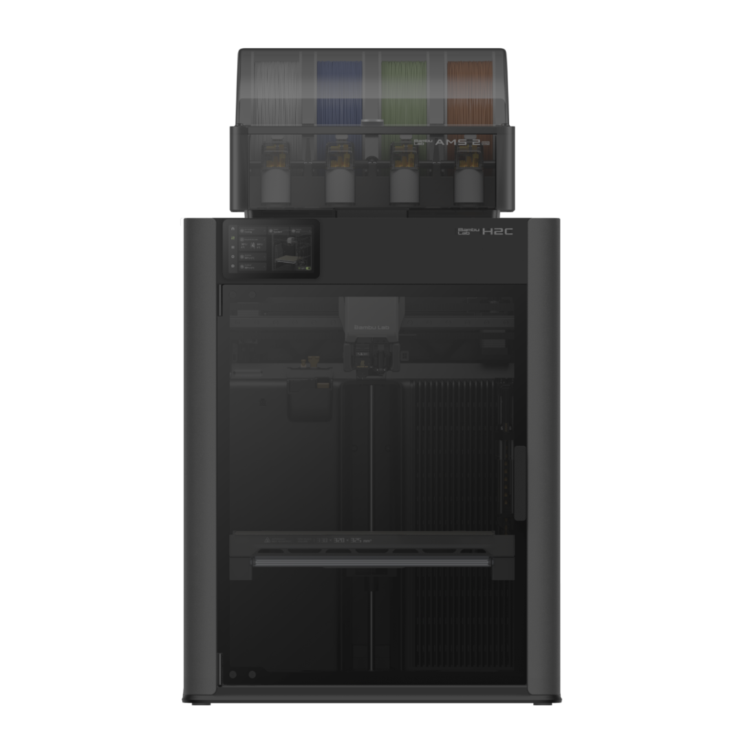 Drukarka Bambu Lab H2C z modułem AMS – widok frontowy
