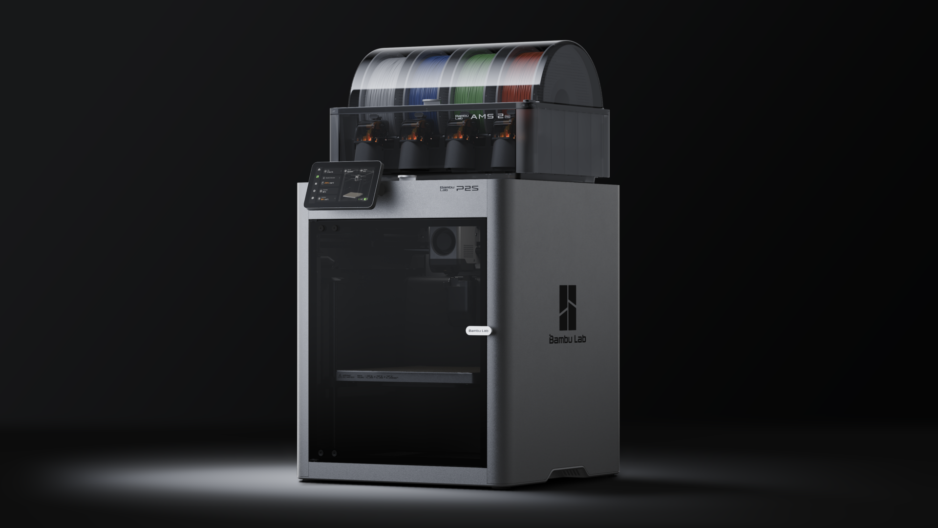 Bambu Lab P2S z systemem AMS 2 Pro – zamknięta drukarka 3D do druku wielomateriałowego