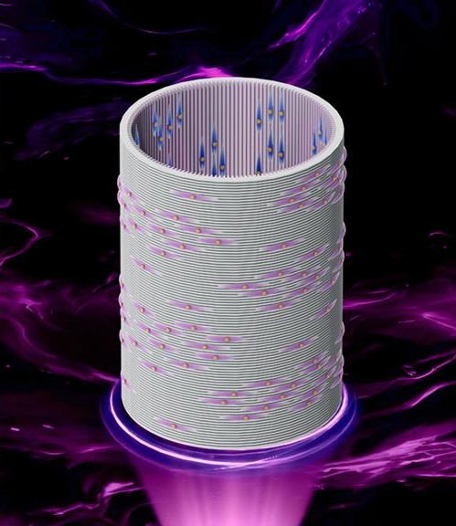 Rusztowania naczyń krwionośnych wydrukowanego w technologii 3D Ilustracja rusztowania naczyń krwionośnych wydrukowanego w technologii 3D