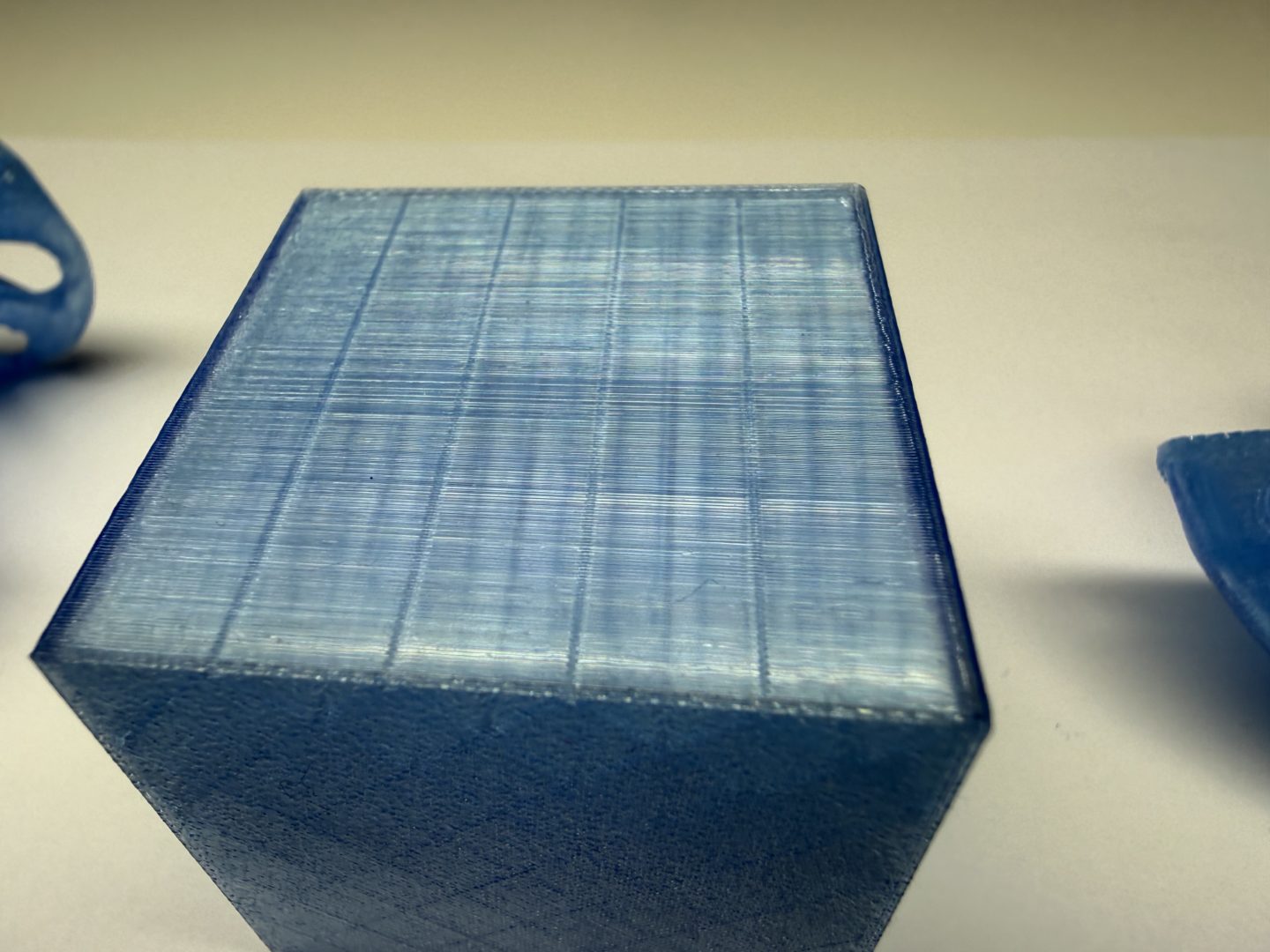 Kostka testowa z PETG – jakość powierzchni wydruku 3D
